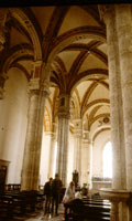Inside cathedral at Pienza